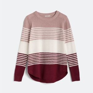 Pink Clover Mauve and Burgundy Striped Sweater